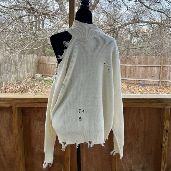 Revolve Lovers And Friends Women's Arlington Sweater In Ivory Size L - Picture 7 of 14